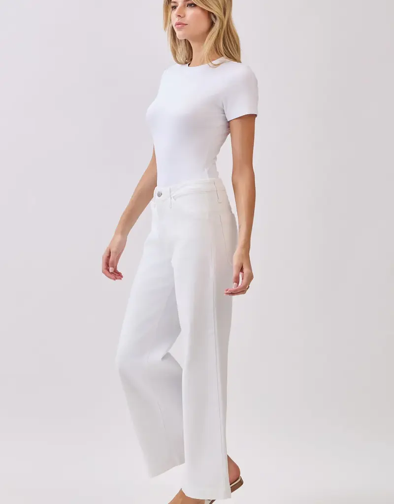 J.HOFFMAN'S Genoa Slant Pocket Crop Jeans- Natural White