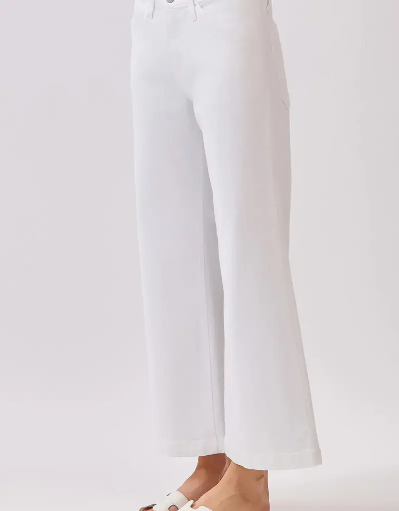 J.HOFFMAN'S Genoa Slant Pocket Crop Jeans- Natural White