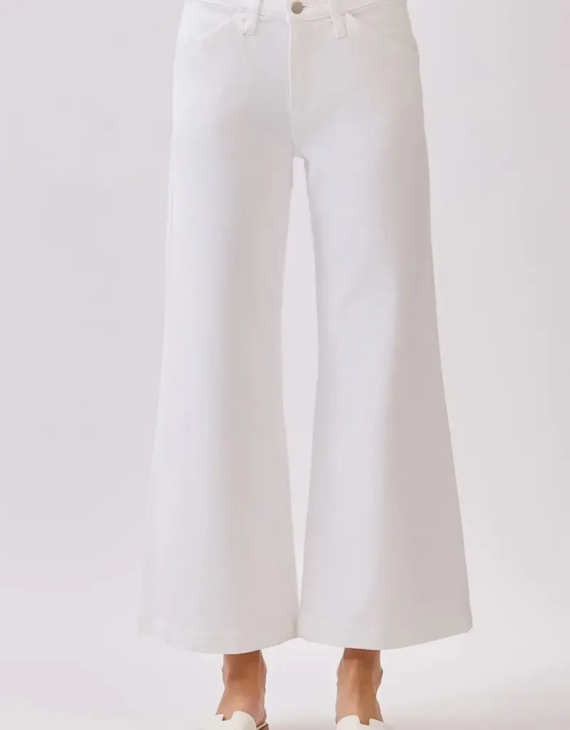 J.HOFFMAN'S Genoa Slant Pocket Crop Jeans- Natural White