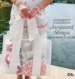 J.HOFFMAN'S Casemate Jelly Tote Bag- Ivory Pearl Bow