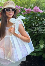 J.HOFFMAN'S Casemate Jelly Tote Bag- Ivory Pearl Bow