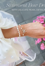 J.HOFFMAN'S Casemate Jelly Tote Bag- Ivory Pearl Bow