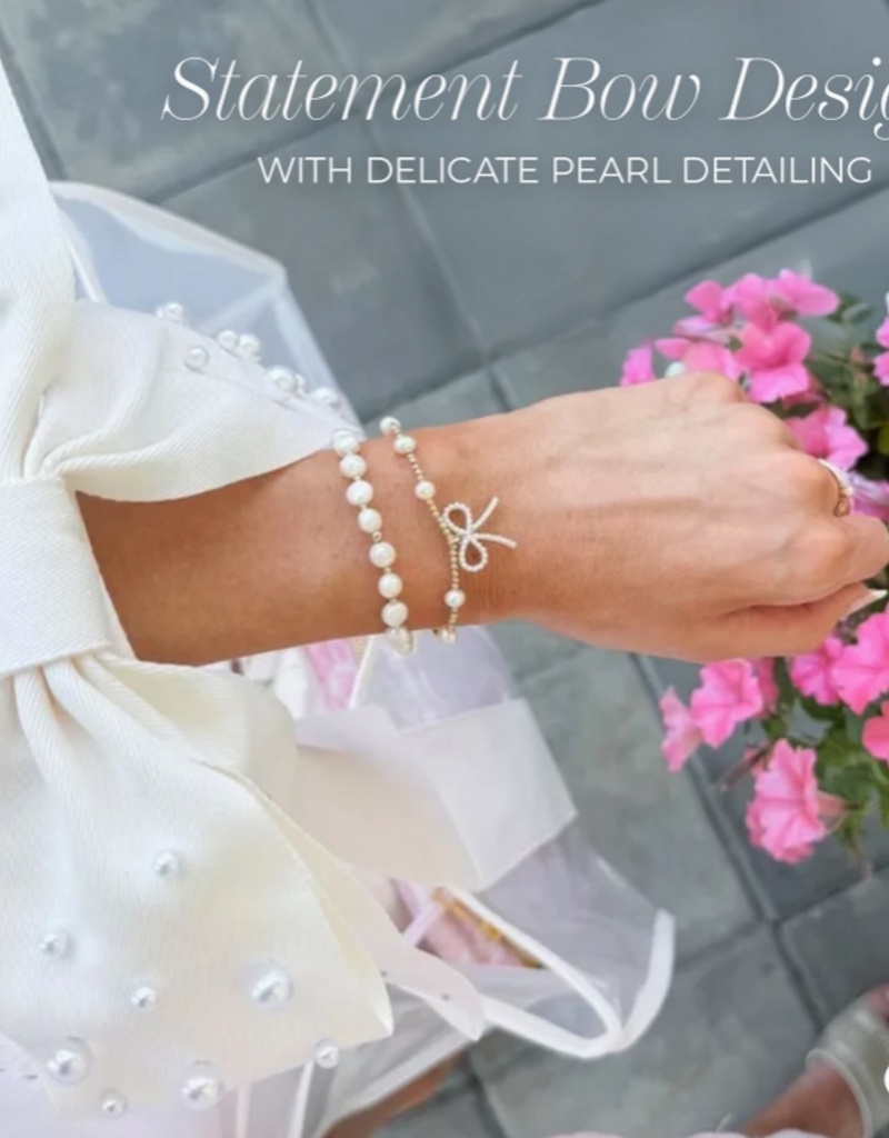 J.HOFFMAN'S Casemate Jelly Tote Bag- Ivory Pearl Bow