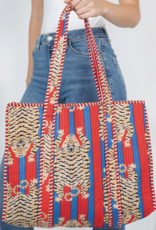 J.HOFFMAN'S Red Tiger Quilted Tote