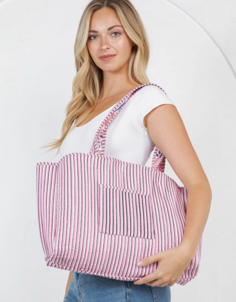 J.HOFFMAN'S Tulip Quilted Tote