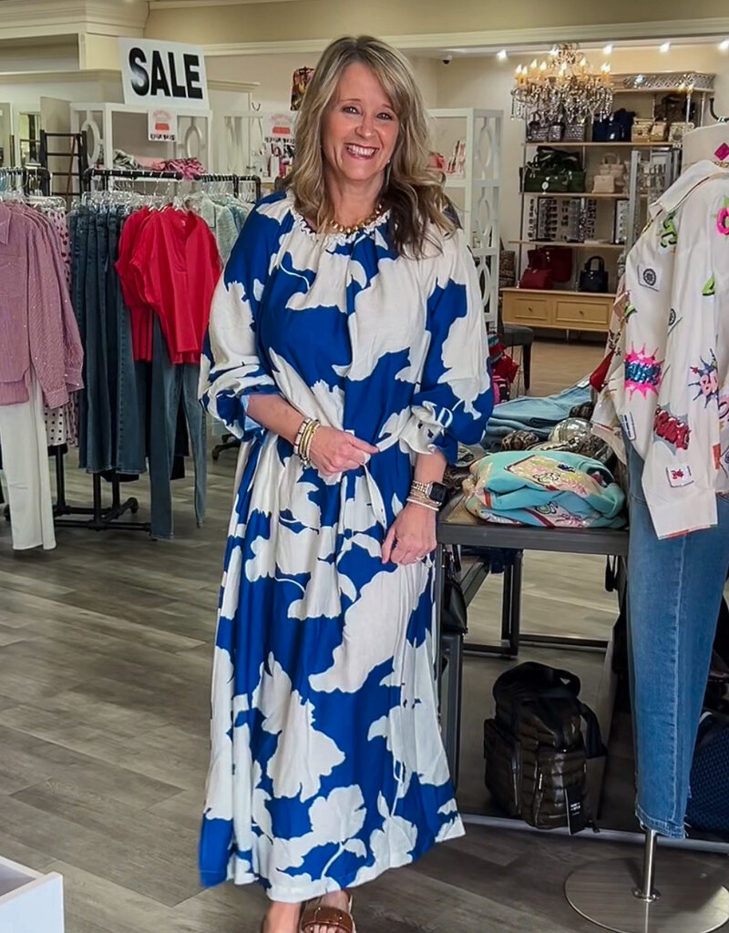 J.HOFFMAN'S Clusters Dress One Size- Blue