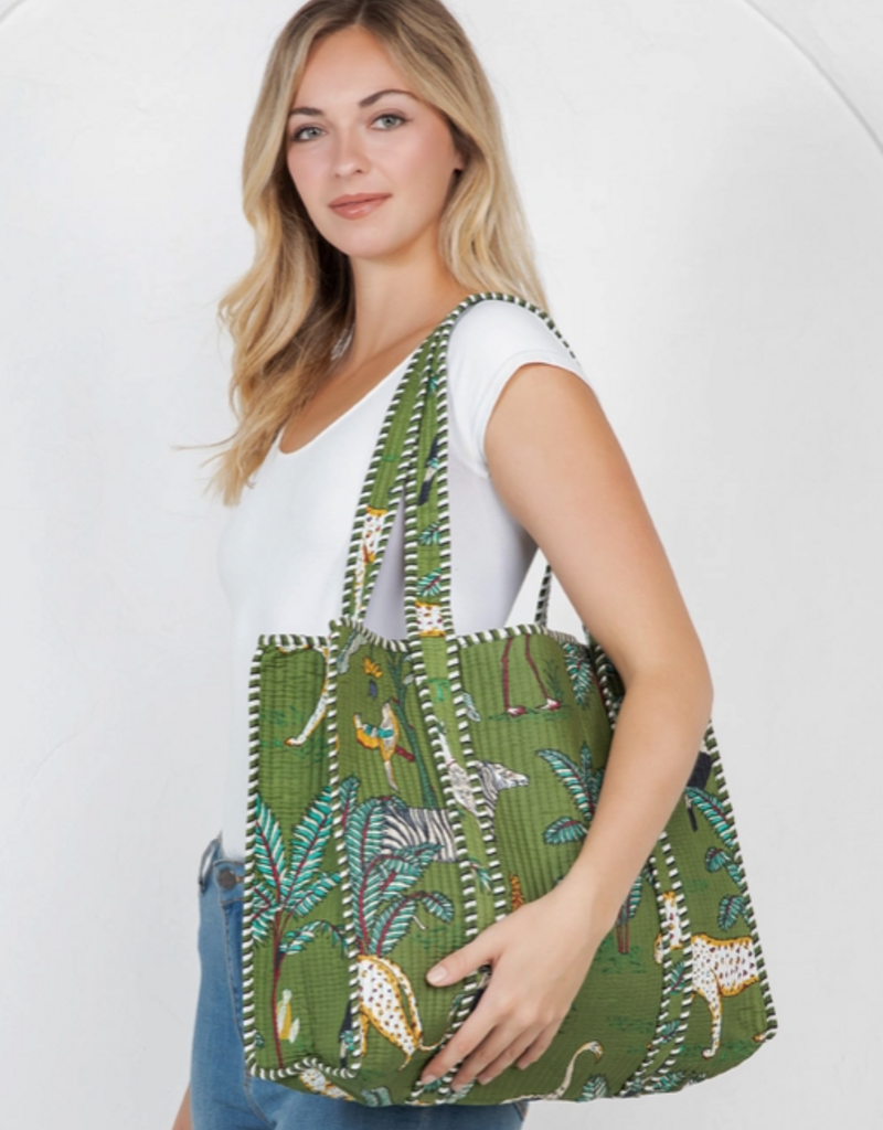 J.HOFFMAN'S Safari Quilted Tote