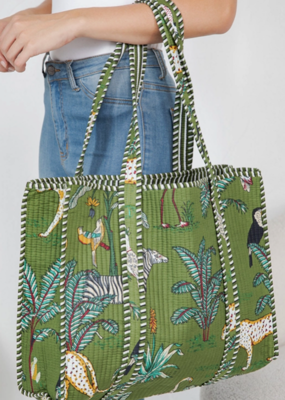 J.HOFFMAN'S Safari Quilted Tote
