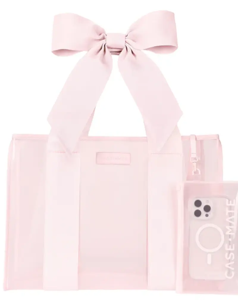 J.HOFFMAN'S Casemate Jelly Tote Bag- Matte Ballet Pink Bow