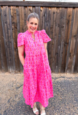 J.HOFFMAN'S Ivy Rosette Dress- Charm Pink