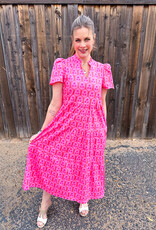 J.HOFFMAN'S Ivy Rosette Dress- Charm Pink