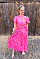 J.HOFFMAN'S Ivy Rosette Dress- Charm Pink