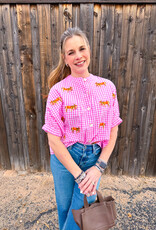 J.HOFFMAN'S Donkey Top- Pink Check