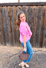 J.HOFFMAN'S Donkey Top- Pink Check