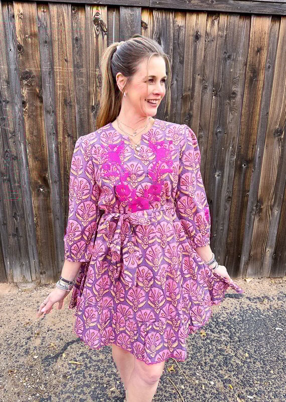 J.HOFFMAN'S Mayra Dress- Plum