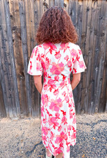 J.HOFFMAN'S Peaches N Cream Floral Shirt Dress