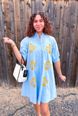 J.HOFFMAN'S Blocked Daze Dress- Blue