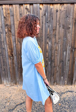 J.HOFFMAN'S Blocked Daze Dress- Blue