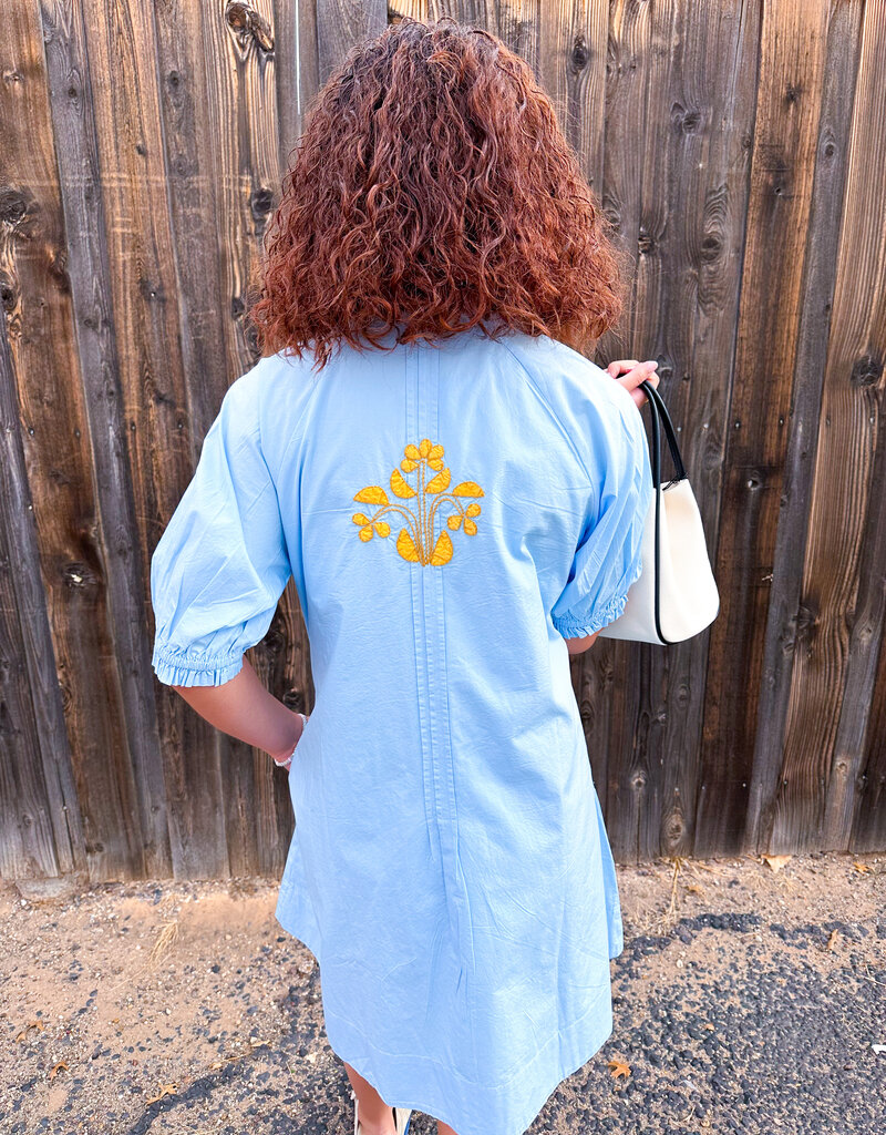 J.HOFFMAN'S Blocked Daze Dress- Blue