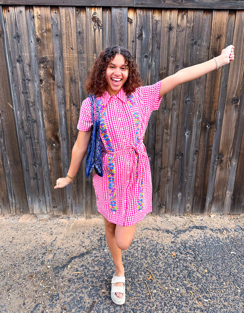 J.HOFFMAN'S Dominga Dress- Pink Check