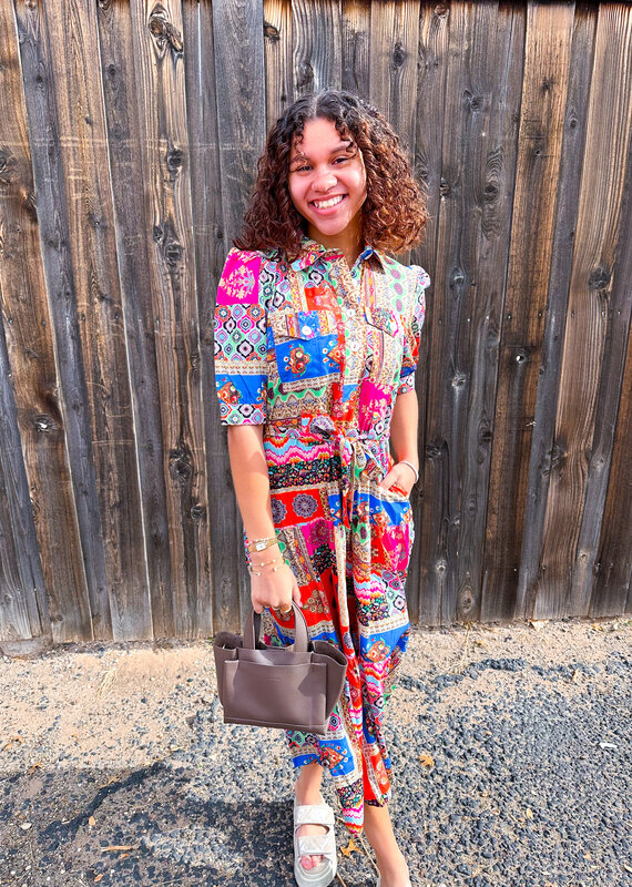 J.HOFFMAN'S Ellie Dress- Hot Coral