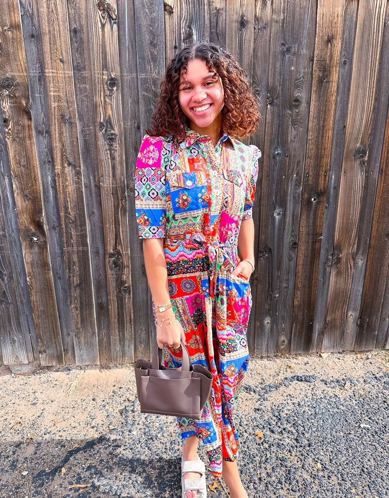 J.HOFFMAN'S Ellie Dress- Hot Coral