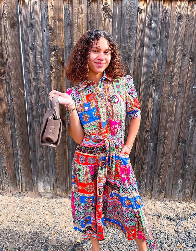 J.HOFFMAN'S Ellie Dress- Hot Coral