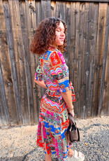 J.HOFFMAN'S Ellie Dress- Hot Coral