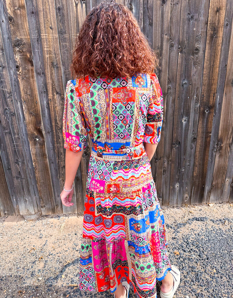 J.HOFFMAN'S Ellie Dress- Hot Coral