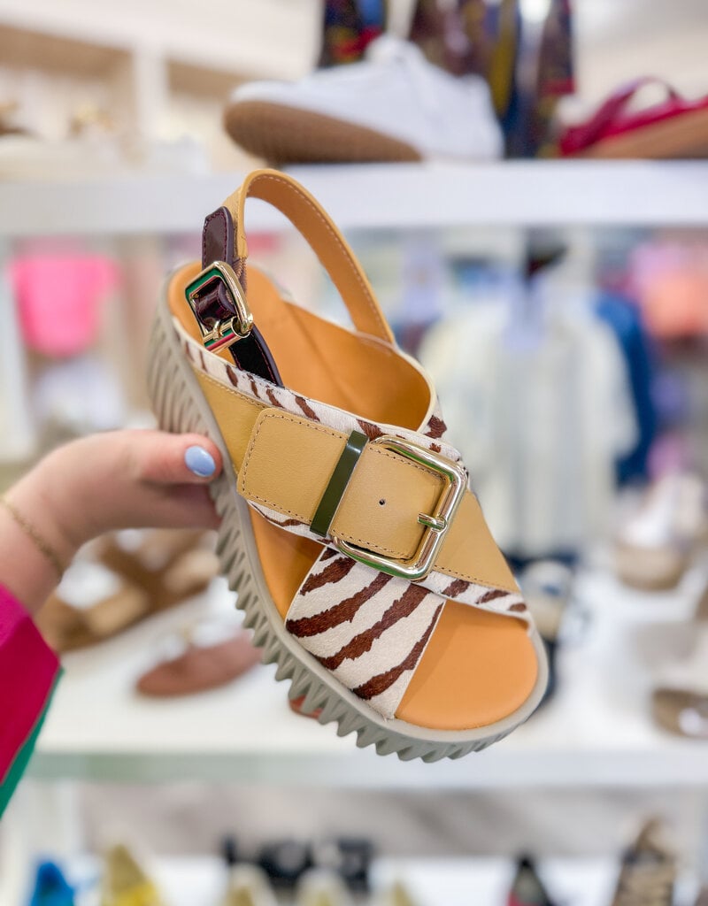 J.HOFFMAN'S Plia Juno Platform Sandal - Zebra Mix