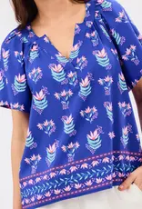J.HOFFMAN'S Lori Top- Petal Keesake Blue