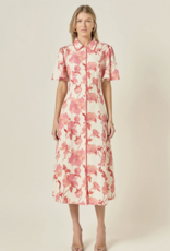 J.HOFFMAN'S Peaches N Cream Floral Shirt Dress