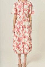 J.HOFFMAN'S Peaches N Cream Floral Shirt Dress