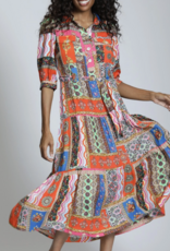 J.HOFFMAN'S Ellie Dress- Hot Coral