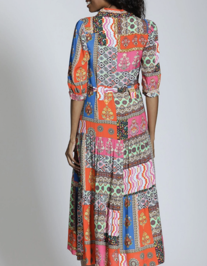 J.HOFFMAN'S Ellie Dress- Hot Coral