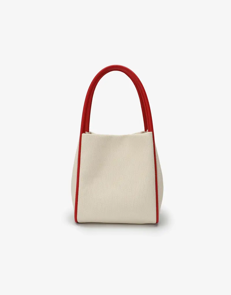 J.HOFFMAN'S Hollace Mini Tote Canvas Contrast Red