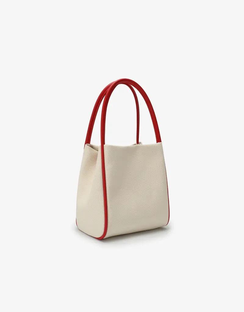 J.HOFFMAN'S Hollace Mini Tote Canvas Contrast Red
