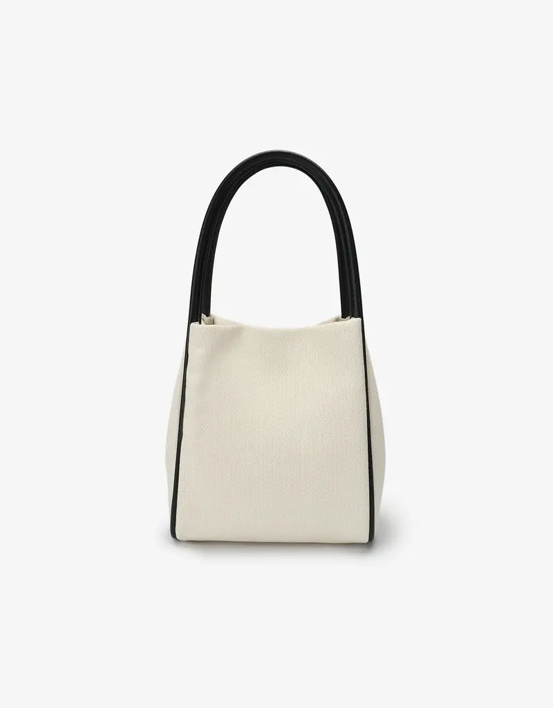 J.HOFFMAN'S Hollace Mini Tote Canvas Contrast Black