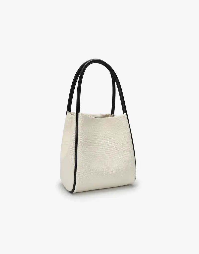 J.HOFFMAN'S Hollace Mini Tote Canvas Contrast Black
