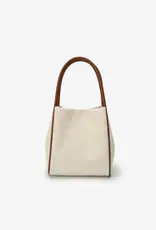 J.HOFFMAN'S Hollace Mini Tote Canvas Contrast Brown