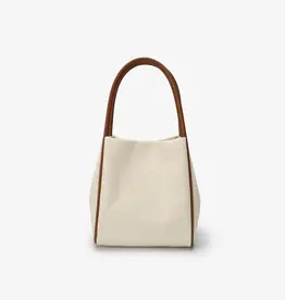 J.HOFFMAN'S Hollace Mini Tote Canvas Contrast Brown