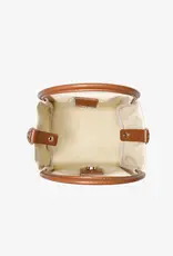 J.HOFFMAN'S Hollace Mini Tote Canvas Contrast Brown