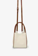 J.HOFFMAN'S Hollace Mini Tote Canvas Contrast Brown