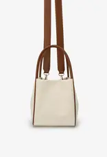 J.HOFFMAN'S Hollace Mini Tote Canvas Contrast Brown