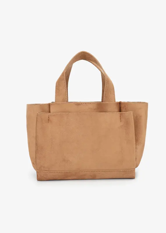 J.HOFFMAN'S Ella Mini Tote Camel Faux Suede