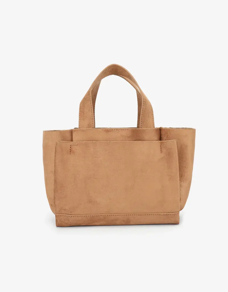 J.HOFFMAN'S Ella Mini Tote Camel Faux Suede
