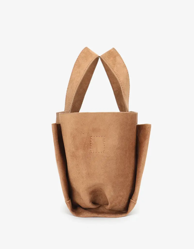 J.HOFFMAN'S Ella Mini Tote Camel Faux Suede