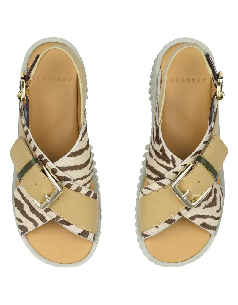 J.HOFFMAN'S Plia Juno Platform Sandal - Zebra Mix