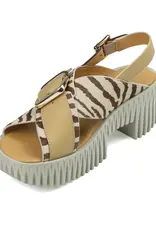 J.HOFFMAN'S Plia Juno Platform Sandal - Zebra Mix