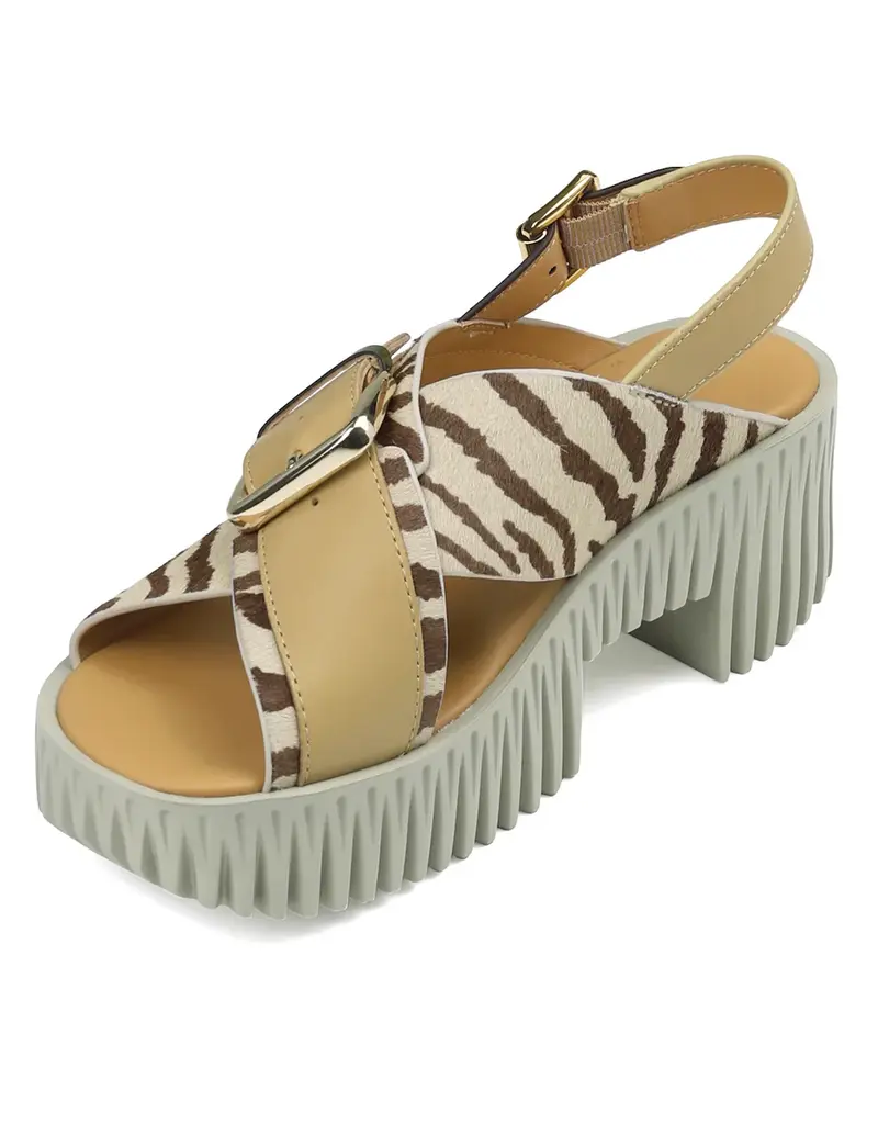 J.HOFFMAN'S Plia Juno Platform Sandal - Zebra Mix